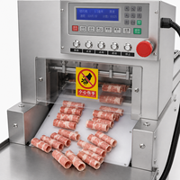 Machine à trancher la viande congelée automatique commerciale à moteur, haute efficacité, capacité de 30 à 100 kg/h pour le traitement des rouleaux de bœuf, d'agneau et de mouton