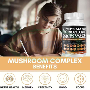 Suplemen Kesehatan Ausreson Fertility Support Reishi <span class=keywords><strong>Cordyceps</strong></span> <span class=keywords><strong>Sinensis</strong></span> Lion's Mane Chaga Kapsul Kompleks Jamur - Product Image 4