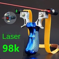 Lance-pierre professionnel portable pour le tir en extérieur, en ABS, avec bande élastique et visée laser, haute précision, type lance-pierre à poignet