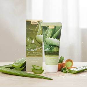 ANJO Cosmétiques Coréens Gel Nettoyant Quotidien Moussant à l'Aloès Anti-Rides 100ml Nettoyage en Profondeur Hydratant Élimination des Imperfections Tous Types de Peau - Product Image 3