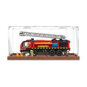 Vitrina de acrílico para camión de <span class=keywords><strong>bomberos</strong></span> de aeropuerto, serie <span class=keywords><strong>City</strong></span>, paneles de 2mm/3mm, estilo de dibujos animados, a prueba de polvo, para almacenamiento, para 60499 - Product Image 3