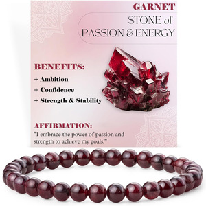 6mm Crystal <strong>Stone</strong> Bracelet - Golden Healer Energy Healing <strong>Engraved</strong> Souvenir De Mariage with Material Energy Card - Product Image 4
