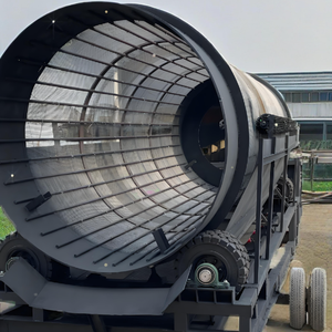 أفضل سعر شاشة متنقلة للتربة تهتز تروميل حالة جديدة شاشة طبل الأوساخ للسماد العلوي صندوق تروس المحرك الصلب للخام - Product Image 2