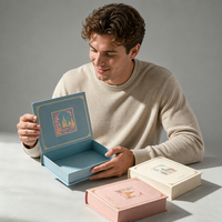 Boîte cadeau rigide magnétique de style livre en matériaux recyclés écologiques personnalisés en gros avec insert en mousse EVA pour l'emballage de stylos et de carnets