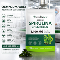 Acentiallabs 300 gélules Spiruline Chlorelle Complément Énergétique Herbal Approvisionnement en Gros Protéines Antioxydants