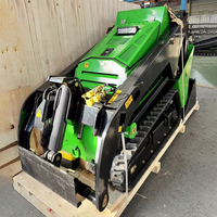 Chargeuse compacte sur chenilles robuste Derette V1000, mini-chargeuse compacte, petite chargeuse frontale avec hydraulique à haut débit