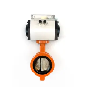 China Brand Manufacturer Pneumatically Actuated Water Butterfly Valves DN80(3inch) with GT Actuators