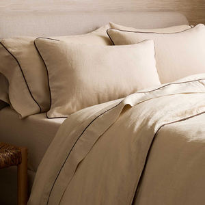 ชุดเครื่องนอนผ้าลินินแท้ ขอบเย็บเรียบ ขนาดสั่งทำได้ พร้อมปลอกหมอนและปลอกผ้านวม สำหรับใช้ในบ้านและโรงแรม - Product Image 3