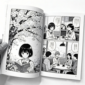 Impression personnalisée OEM en noir et blanc <span class=keywords><strong>de</strong></span> bandes dessinées, mangas, livres d'anime, impression personnalisée <span class=keywords><strong>de</strong></span> logo/design, reliure parfaite, couverture souple, papier d'art, film - Product Image 4