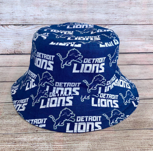 Customized 32 Teams Detroit Lions Bucket Hat Casual Fisherman Hat