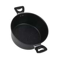 Ensemble de 10 casseroles en pierre de Maifan pour usage domestique, en fonte noire, avec couvercles en verre