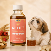 Soutien Digestif Enzymatique pour Chiens : Sirop Liquide Multi-Souches d'Aubépine et de Malt au Goût Sucré, Facile à Administer en Biberon (ODM)