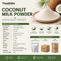 Poudre de lait de coco de qualité culinaire supérieure, matière première facilement soluble pour la production alimentaire et de boissons