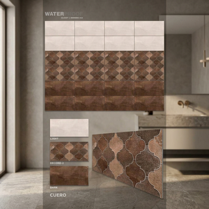 Carreaux de sol et de mur pour salle de bain en céramique gris Vistaar 24x12, 300x600 mm, effet marbre, glaçure numérique, antidérapants - Product Image 2
