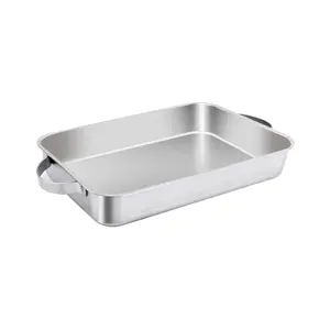 Low MOQ Barbecue Pan Stainless Steel Oven Tray Lasagna Grill Baking Safe Multi-Use Oval Turkey Roaster