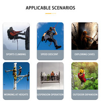 Camnal Combinaison de sauvetage de sécurité SRT pour l'ascension et la descente à haute altitude avec 8 descendeurs