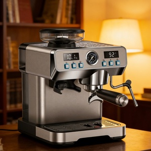 <span class=keywords><strong>Macchina</strong></span> per Espresso Professionale da 1360W <span class=keywords><strong>con</strong></span> Doppia Pompa e Doppia Caldaia, Pressione 20 Bar, Sistema di Macinatura Integrato - Product Image 2