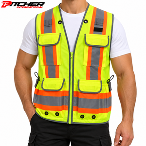Chaleco Personalizado de Alta Visibilidad con Cinta Reflectante para Uniformes de Trabajo en Aeropuertos - Product Image 1