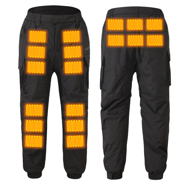 Smart Electric Heating Assault Casual Straight Pants 18 Heated Zones Men's Winter Warm Windproof USB Rechargeable Trousers