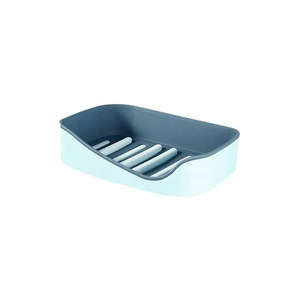 Caja de jabón de drenaje de baño para colgar en la pared, soporte de almacenamiento para <span class=keywords><strong>ducha</strong></span> de baño, jaboneras autoadhesivas de succión creativas de plástico - Product Image 3