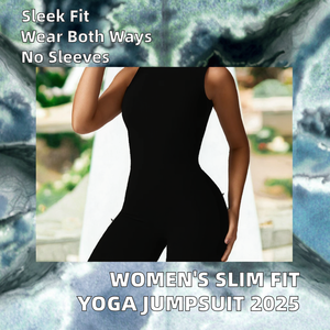 Edoor Wears 2025 Hot Selling Women's Yoga <b>Jumpsuit</b> Reversible Spandex/Nylon Full Length Slim Fit Sleeveless Crew Neck <b>Sports</b> - Product Image 2