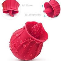 Rose Leistungsstarker Oraler Nippel-Klitoris-Stimulator Massagegerät für Frauen USB-Spielzeug Schwingende Zunge Leckender Vibrator Erotik-Spielzeug