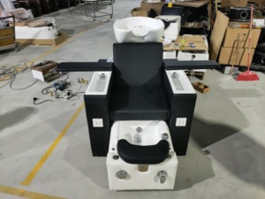Cama de lavado Elevación eléctrica Spa para pies Silla de masaje Cabeza Spa Champú Cama Silla de pedicura con arco para pies Cama de masaje - Product Image 4
