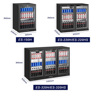 मिनी रेफ्रिजरेटर वाणिज्यिक बार कूलर बॉक्स बैक बार कूलर पेय फ्रिज ग्लास दरवाजे के साथ - Product Image 2