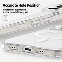 Coque de téléphone magnétique transparente en PC avec bouton en alliage pour protection d'objectif C0204 pour iPhone 17 Air 16 15 14 13 12 18 Pro Max