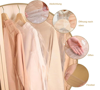 Couvre-vêtements en plastique transparent Nettoyage à sec Sacs de vêtement anti-poussière suspendus pour magasins de vêtements