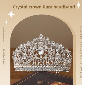 Nuevas Coronas y Tiaras de <span class=keywords><strong>Miss</strong></span> Universo, Tiaras de Reina para Concursos de Belleza, para Bodas, de Aleación con Cristales, Accesorio para el Cabello - Product Image 2