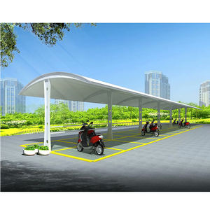 Factory Customize Curved Shed Roofing Tent PVDF Tensile Membrane Structure Electric <b>Bicycle</b> Canopy Carport Tent for Outdoor - Product Image 5