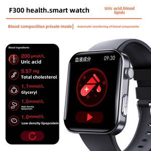 All-Day Heart Rate Detection ECG Monitoring IPS Display Smart <strong>Watch</strong> F300Ecg Foreign Trade iOS SOS IP67 Silicone Plastic - Product Image 3