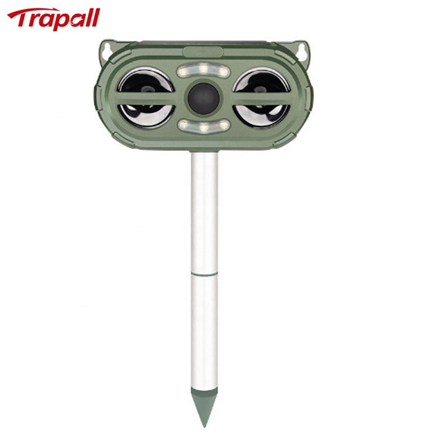 Outdoor LED Ultrasonic Bird Repellent Expel Animal Dog Solar Mouse Repeller