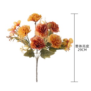 CallaFloral Bouquet d'œillets d'automne Fleurs artificielles Décorations de mariage Tissu tissé multicolore - Product Image 4