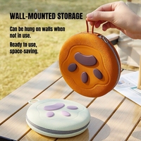 Nouveau Bol à Boire Pliable et Portable pour Chat, Motif Patte, en Silicone Étanche, Double Usage, pour Extérieur, Idéal pour les Voyages Transfrontaliers