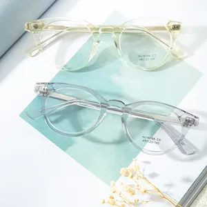 نظارات فاخرة متعددة الألوان للبالغين بإطار من الزجاج الشفاف