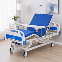 Lit d'hôpital manuel réglable à 3 fonctions, directement de l'usine, avec panneaux en ABS, pour les distributeurs d'Asie du Sud-Est et les soins à domicile pour personnes âgées