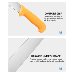 Ensemble de couteaux de <span class=keywords><strong>cuisine</strong></span> avec lames en acier inoxydable durables, résistantes à la rouille, avec manche en plastique antidérapant, aiguiseur de couteaux - Product Image 5