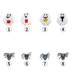 Décorations fantômes en résine pour Halloween, ensemble de 4 décorations miniatures d'intérieur et d'extérieur pour fête d'Halloween - Product Image 5