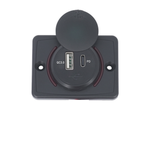 Chargeur USB 12V 24V 48W USB C PD 30W QC3.0 à charge rapide, à monter sur panneau, pour voiture, bus, bateau, marine, camping-car - Product Image 1
