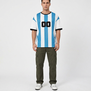 เสื้อเบสบอลผู้ชายแบบคัสตอม คอกลม แขนสั้น ผ้าตาข่ายระบายอากาศ โพลีเอสเตอร์ 100% พิมพ์ลายดิจิทัล เป็นมิตรกับสิ่งแวดล้อม เอวยางยืด - Product Image 6