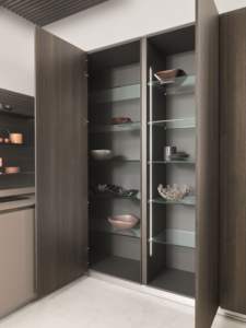 Fabrication sur mesure de meubles de cuisine en bois américain laqué, sans poignée, design OEM - Product Image 4