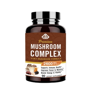 Complejo de hongos 11 en 1 con Melena de León, Cordyceps y Reishi para el apoyo inmunológico y la salud de la memoria en adultos, 90 cápsulas - Product Image 1