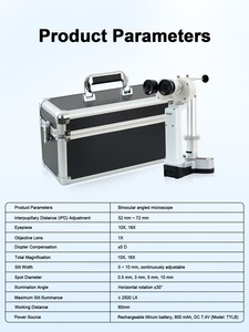 Microscopio de lámpara de hendidura portátil LED Aist Optics para uso oftalmológico y veterinario, diseño de lámpara de hendidura de mano para examen oftalmológico, color blanco - Product Image 6