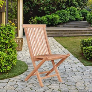 Chaise pliante classique en teck de haute qualité Solution d'assise polyvalente pour bureau à domicile salon pratique pour une utilisation intérieure et extérieure - Product Image 1