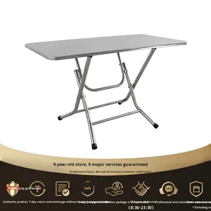 <span class=keywords><strong>Tavolo</strong></span> pieghevole rettangolare moderno in acciaio inox per la casa all'aperto semplice quadrato lungo <span class=keywords><strong>tavolo</strong></span> da pranzo per soggiorno - Product Image 5