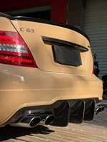 Diffuseur arrière en fibre de carbone W204 pour Mercedes Benz Classe C W204 C63 AMG 2012-2014 Kit carrosserie Diffuseur de pare-chocs arrière
