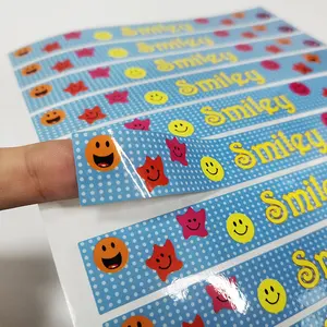 Desain Kustom Offset Dicetak Label Pvc Kartun Dekorasi Stiker untuk Promosi