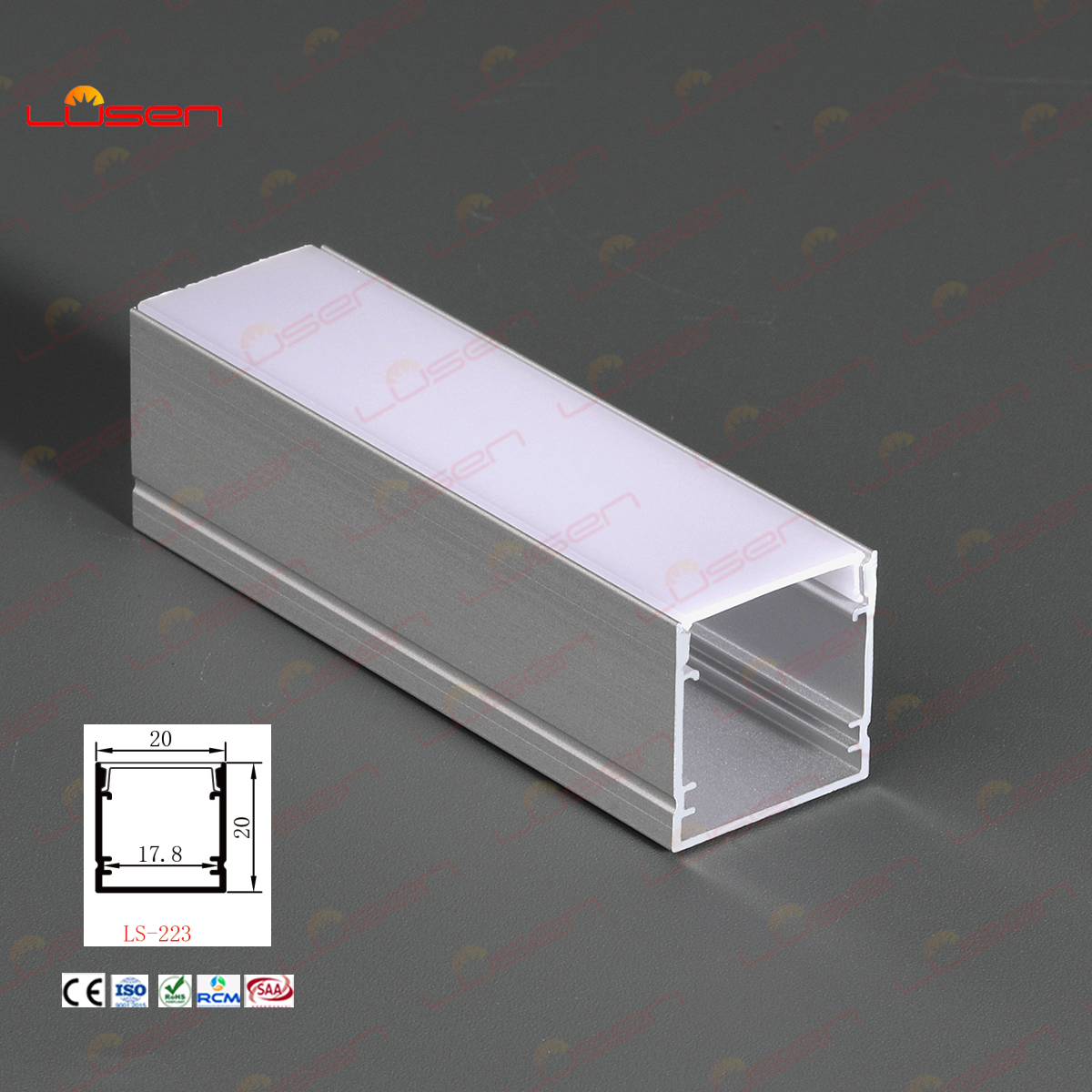 LS-223 высококачественные поверхностные светодиодные профили cusomizable цветная лампа диффузор светодиодный алюминиевый профиль для светодиодного линейного освещения